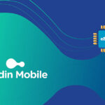 Brand hero: Jardin Mobile logo on teal-to-blue gradient with an eSIM chip graphic on the right.