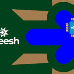 Promotional banner showing the Sheesh logo and a blue eSIM chip icon on a green background.
