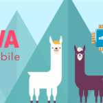 WA mobile logo with two llamas on a mountainous blue landscape and a blue eSIM chip on the right, text 'eSIM' visible.