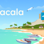 Hero image showing Nacala branding on a tropical beach with boats and a blue eSIM chip emblem in the sky.